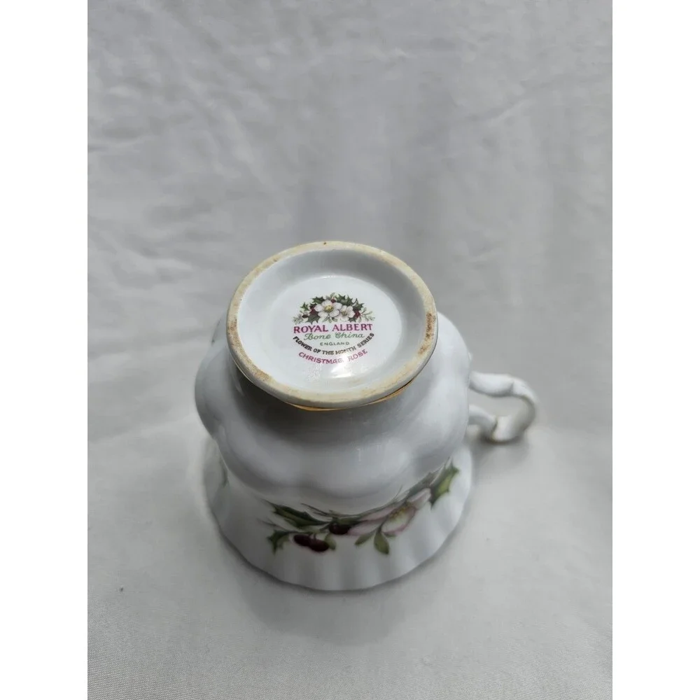 Royal Albert Flower of the Month December Christmas Rose Bone China Cup Only